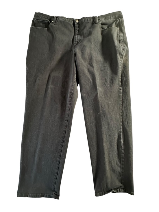 Gloria Vanderbilt Denim - Gloria Vanderbilt Black High-Rise Straight Jeans 22W